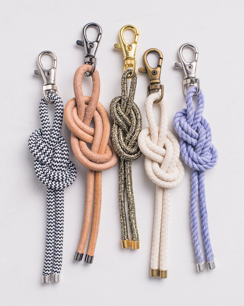 DIY Minimal Knotted Rope Keychain