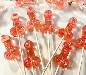 Penis shaped lollipops