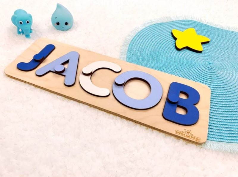 Custom baby name wooden puzzle