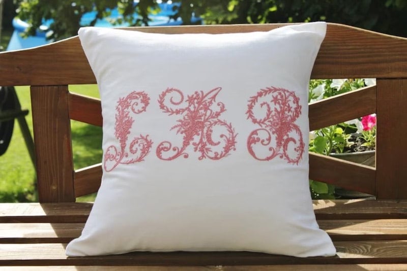 Monogram pillow