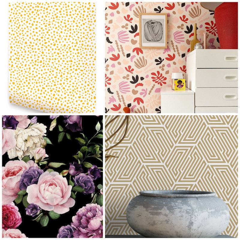 Peel and stick wallpaper designs from Etsy Peel and stick wallpaper designs from Etsy