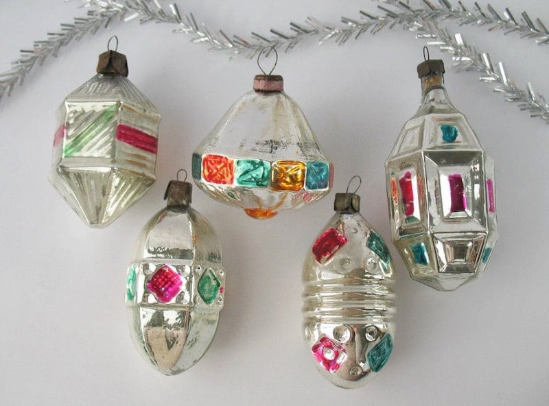 Vintage ornaments from Etsy