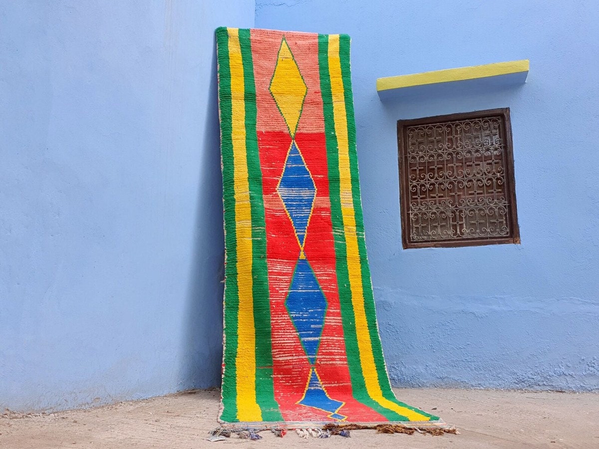 Moroccan rug runner on Etsy