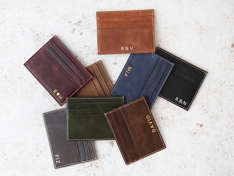 Leather cardholder wallet