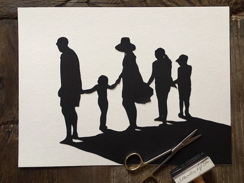 Custom silhouette cut out photo from Etsy