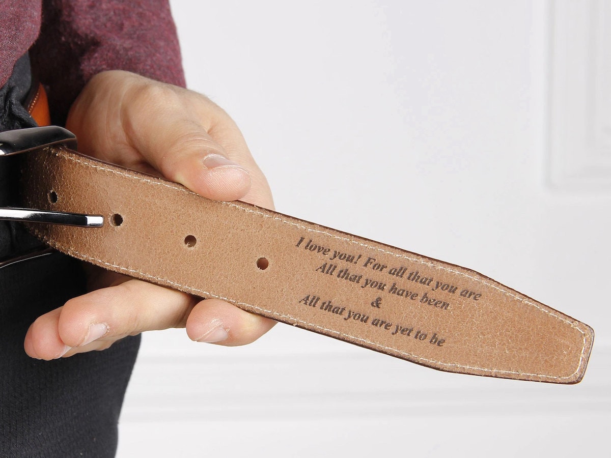 Custom leather belt personalized gift for dad Custom leather belt personalized gift for dad