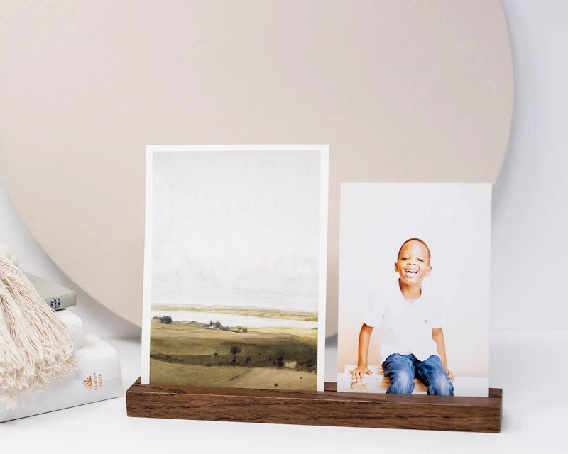 Wooden photo holder from Etsy