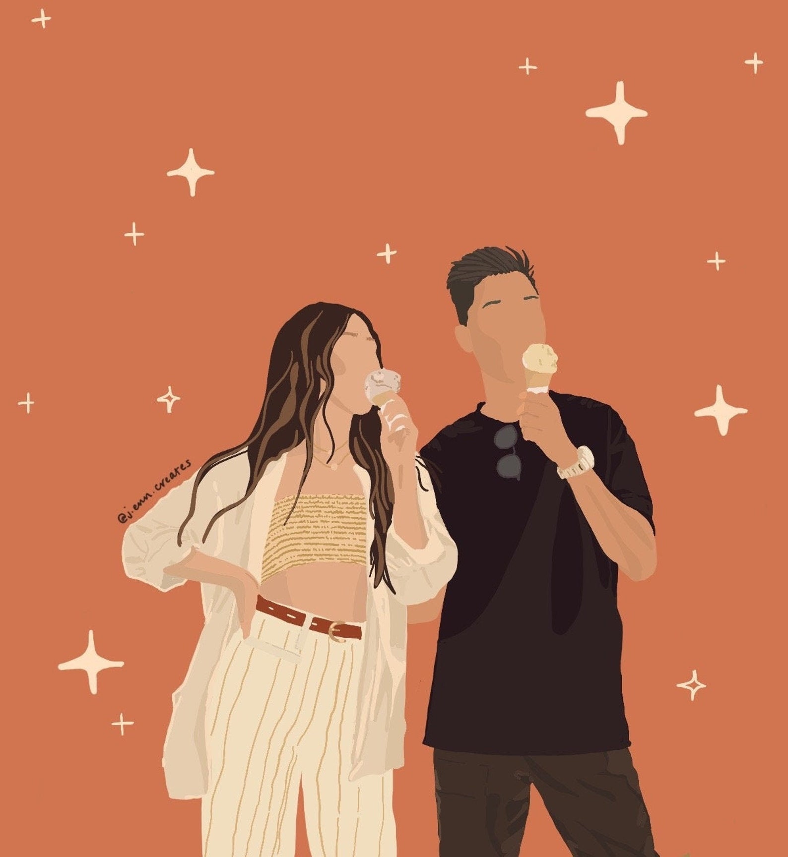 Custom couple portrait for a housewarming gift from Etsy Custom couple portrait for a housewarming gift from Etsy