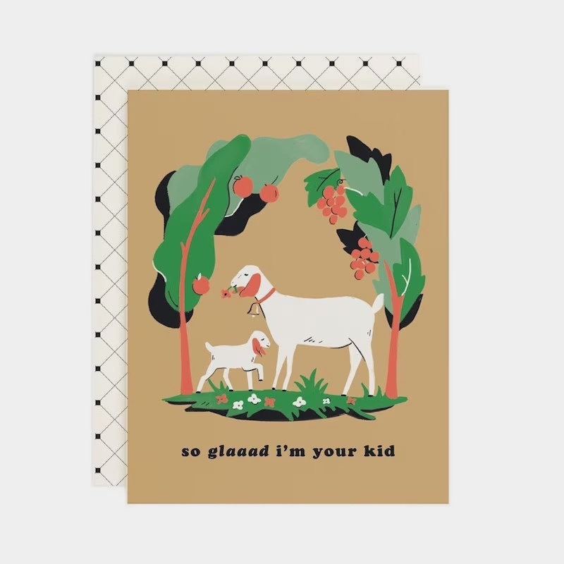 Mother's Day greeting cards - Goat-themed Mother's Day card