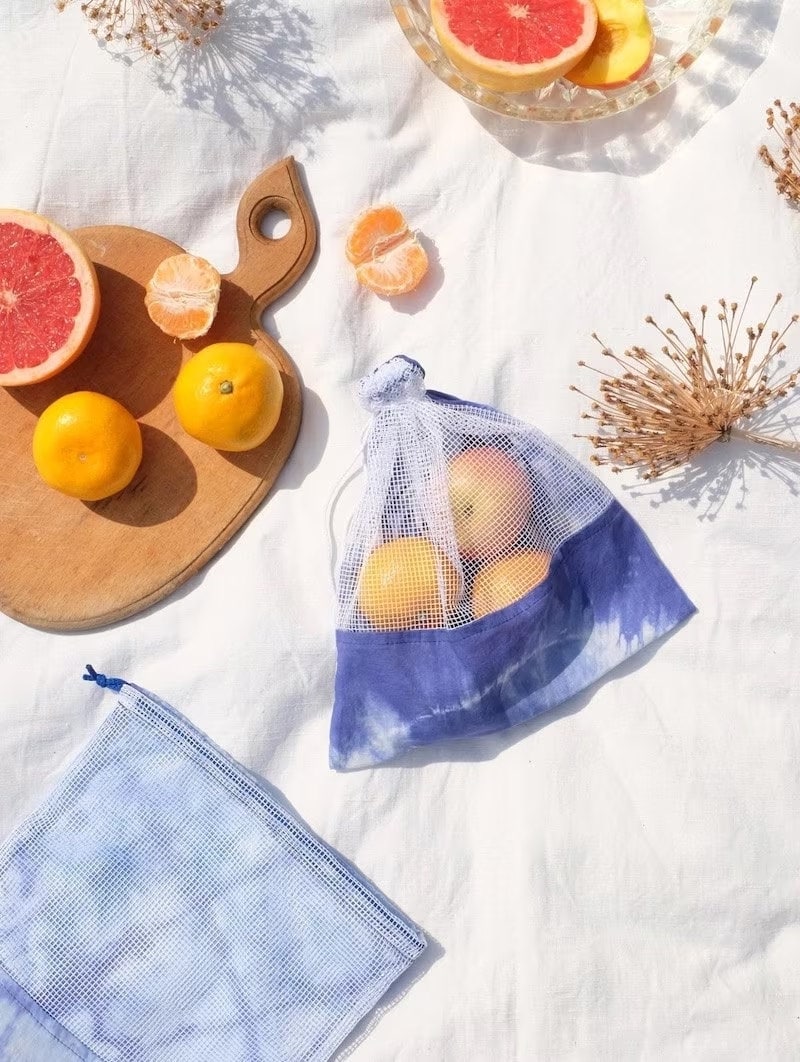 Reusable mesh produce bags from Etsy