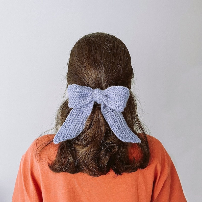 Crochet bow ribbon knitting pattern from Etsy