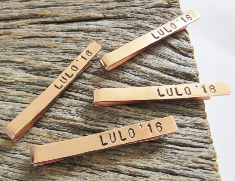 Graduation gift for men - personalized tie clip