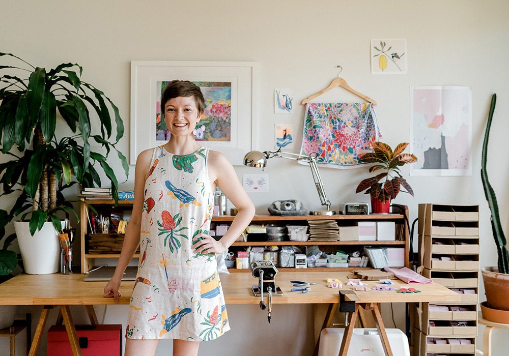 Molly Coombs in her studio Molly Coombs in her studio