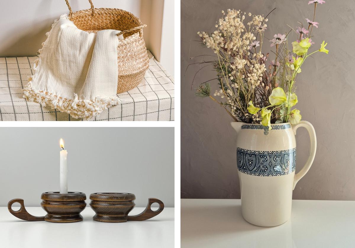 Pale linens and neutral ceramics