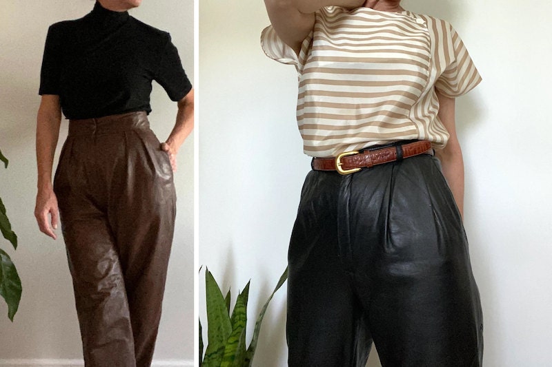80s leather pants from Etsy