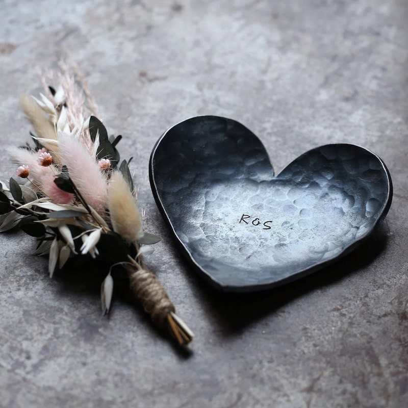 Heart-shaped iron dish from Etsy