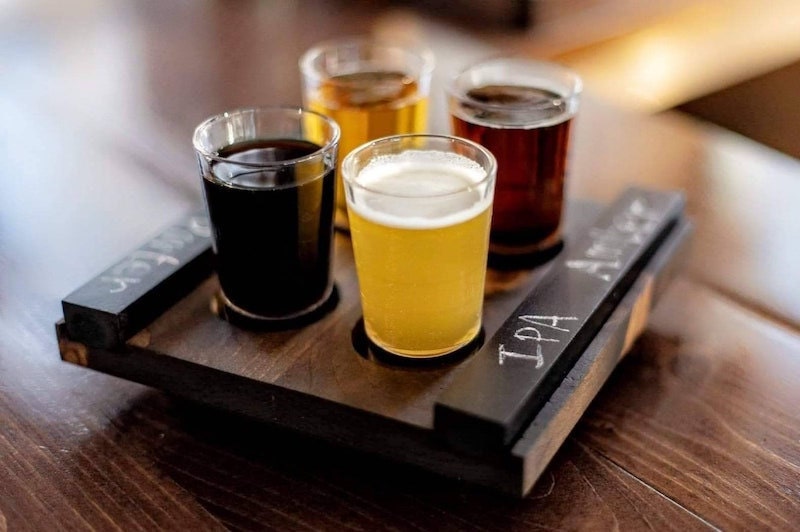 Craft beer flight stand from Etsy