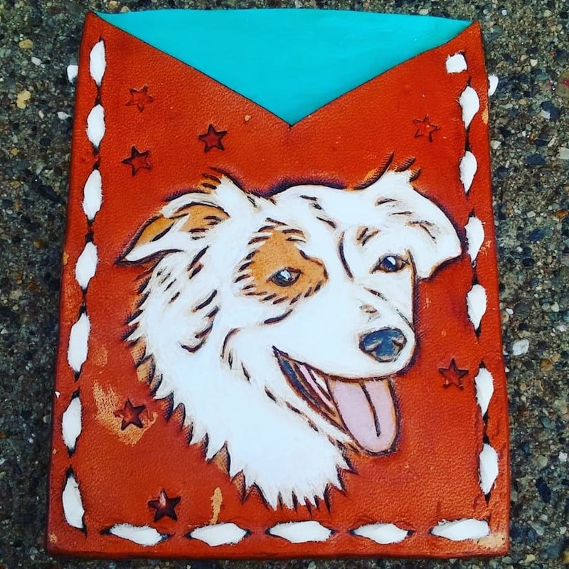 Best custom wallet: custom pet portrait wallet
