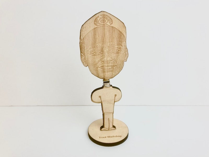 Funny groomsmen gifts: Custom wood bobblehead doll