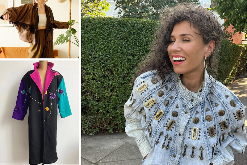 outfits in the 80s - embellished jackets and outerwear from Etsy