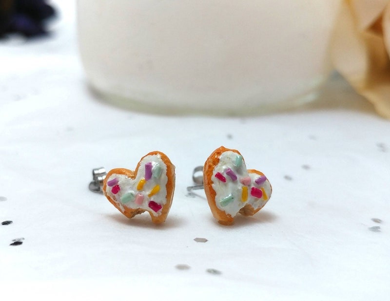 Sugar cookie clay stud earrings