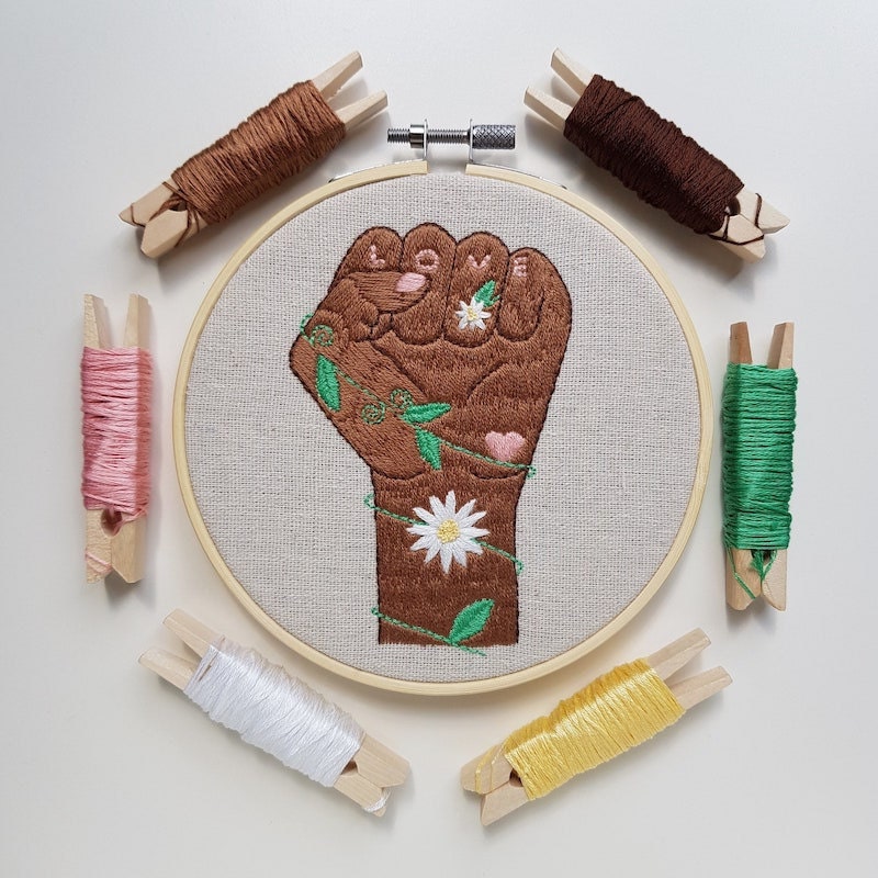 Embroidery kit from Black-owned shop from Etsy