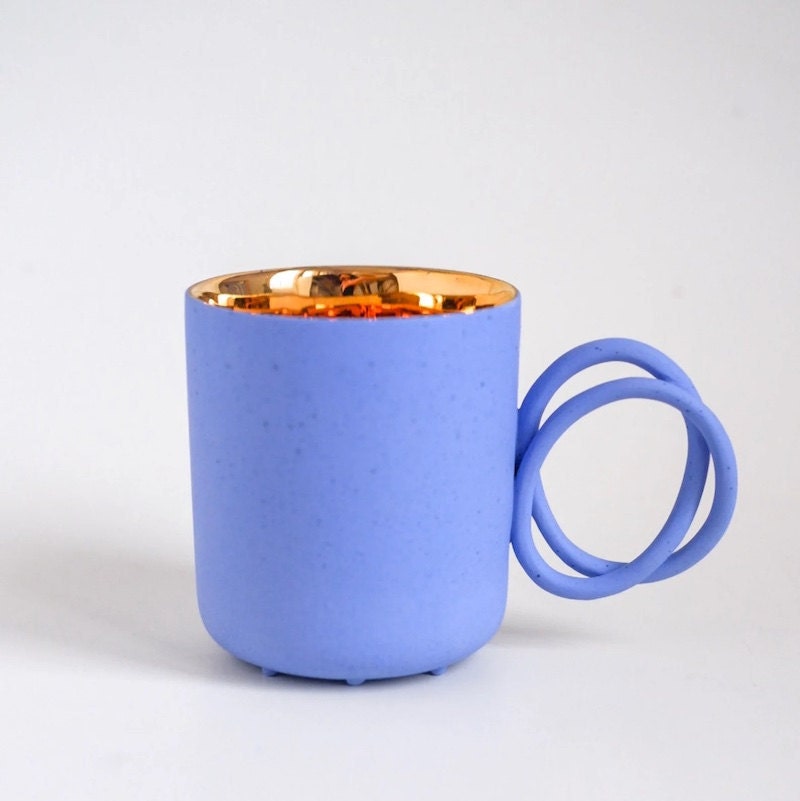 Modern porcelain mug from Etsy