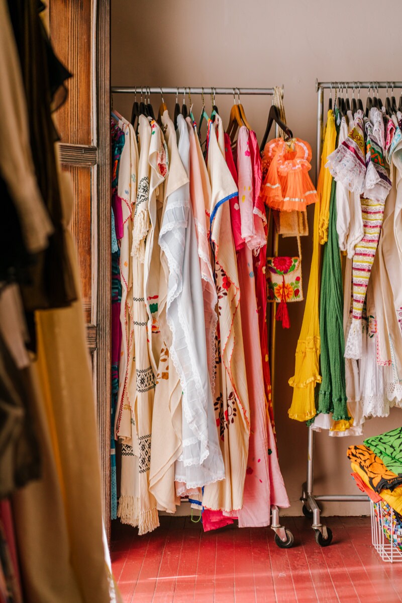 A rack of vintage clothes from The Vintage Jesus