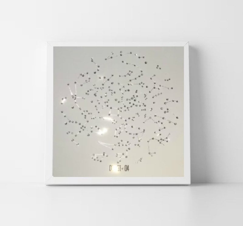 Custom crystal constellation map from Etsy