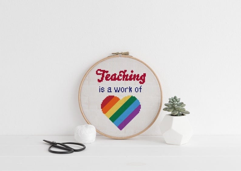Cross stitch pattern for teachers gifts from Etsy Cross stitch pattern for teachers gifts from Etsy