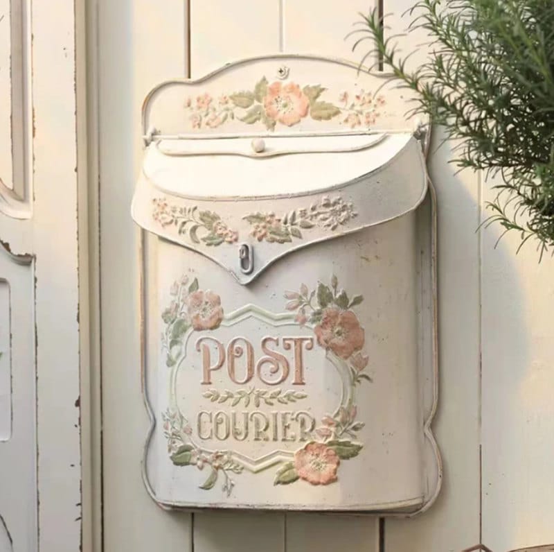 Antique wall-mounted post box