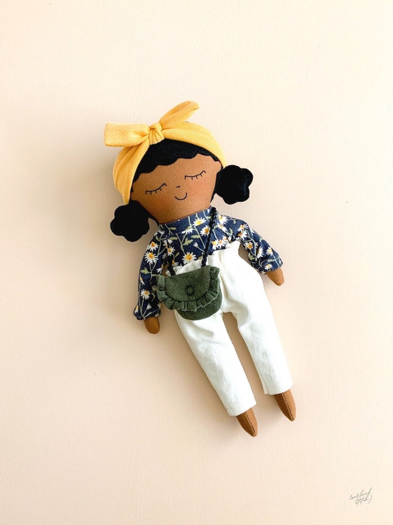 Handmade fabric doll from Etsy