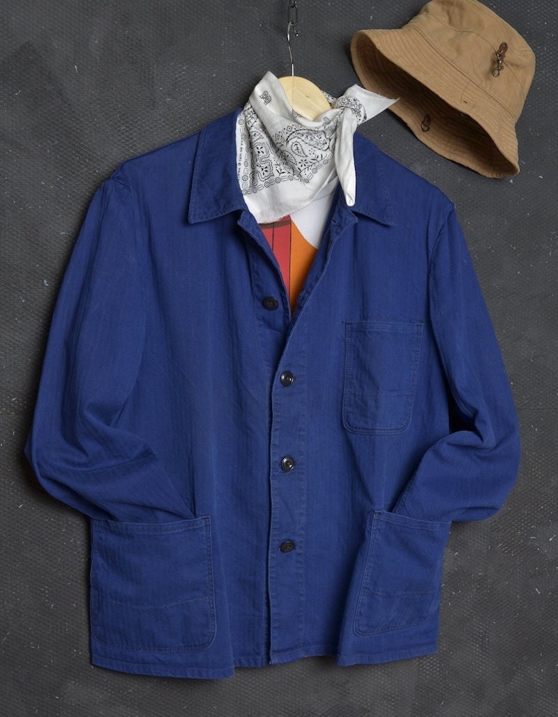 A vintage French workwear jacket from Etsy.