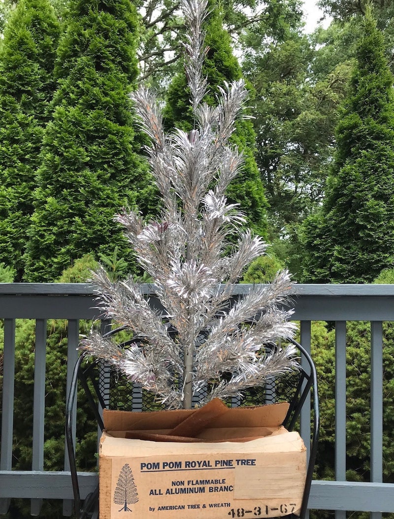 Rom Rom Royal Pine vintage aluminum Christmas tree Rom Rom Royal Pine vintage aluminum Christmas tree
