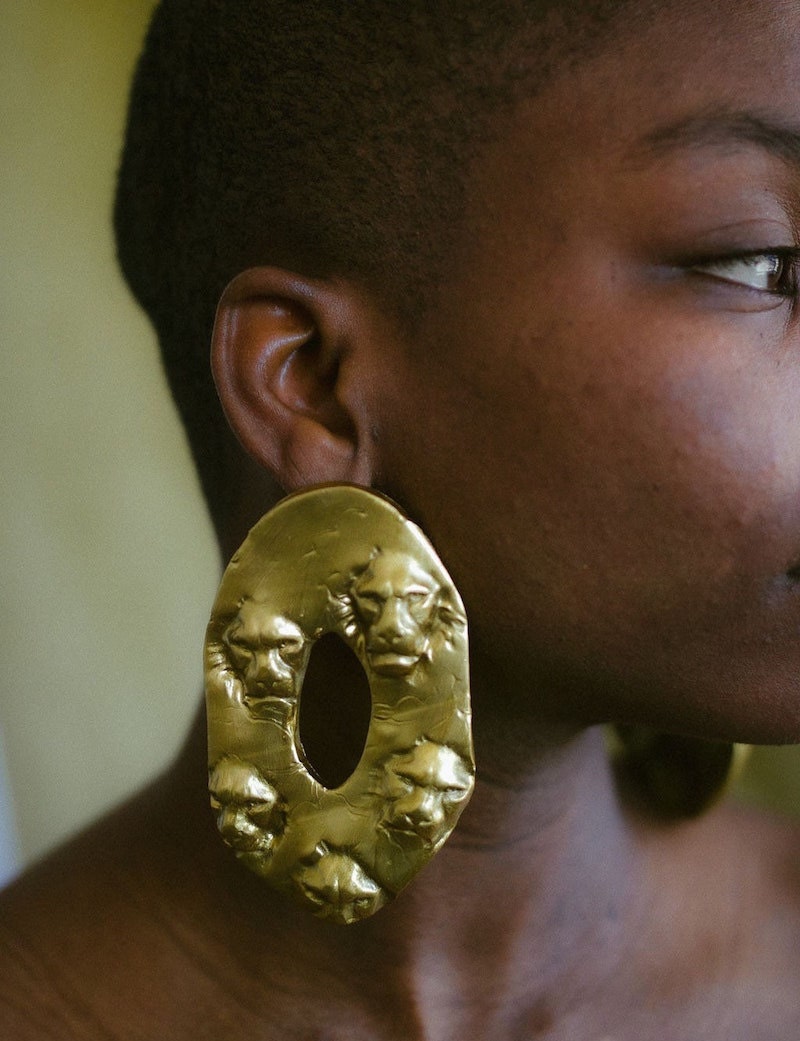 An image of Ashley Bebley-Adesiyan's award-winning earrings.