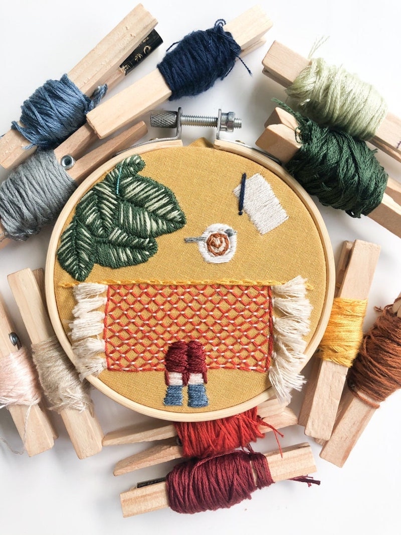 Beginner embroidery kit from Etsy