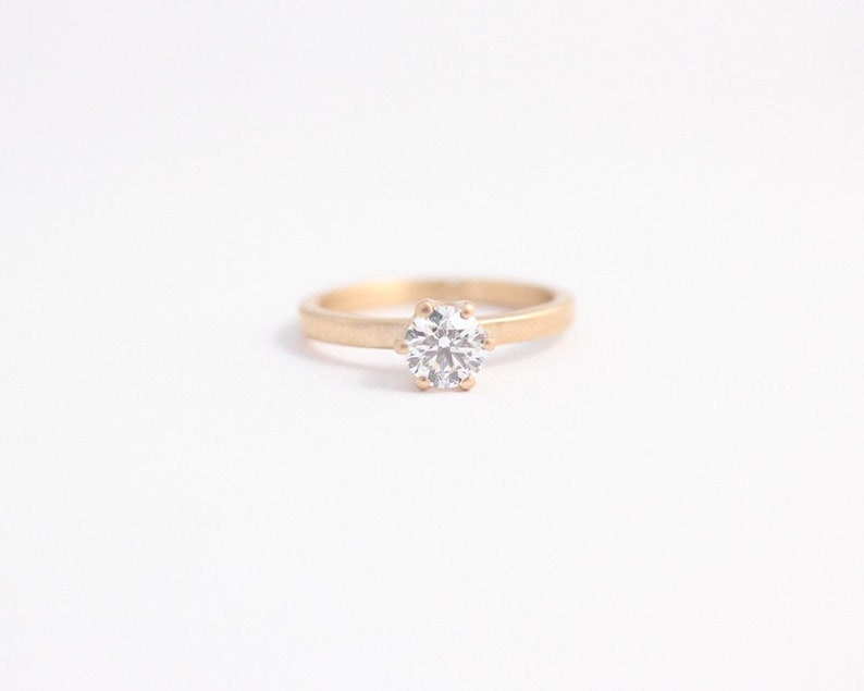 Rose gold diamond engagement ring