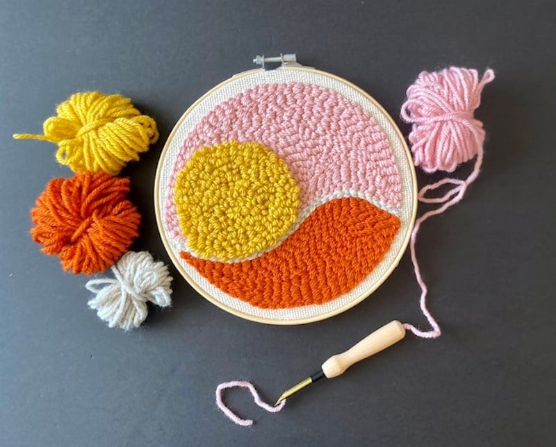 Sun embroidery kit for beginners