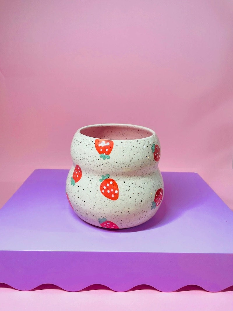 Strawberry vase from Etsy