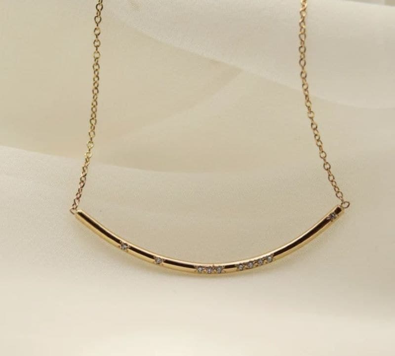 Personalized necklaces for women: diamond morse code necklace