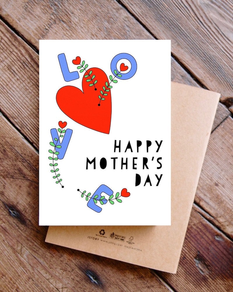 Love Mother’s Day card from Etsy