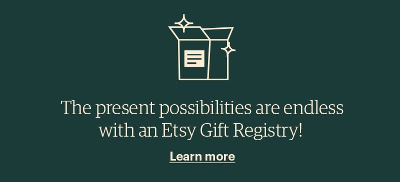 Banner image for Etsy's Gift Registry