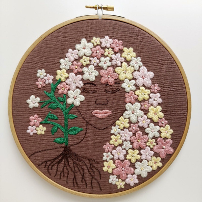 A floral embroidery pattern from Lucylu Dreams on Etsy