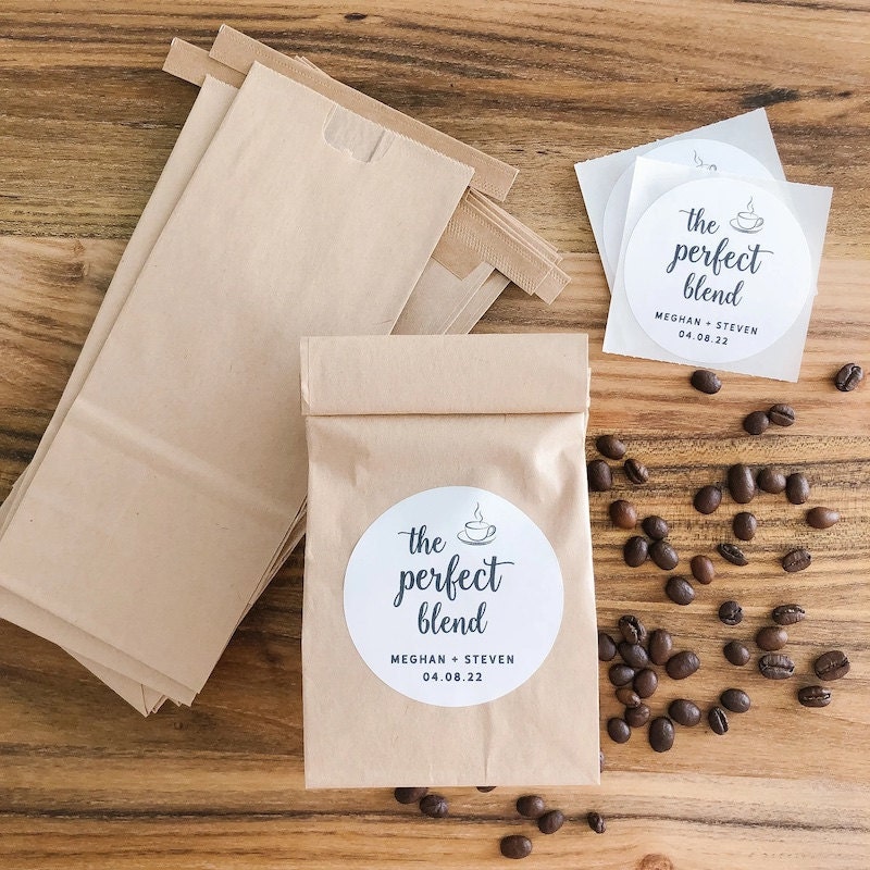 Coffee favor bags from Etsy