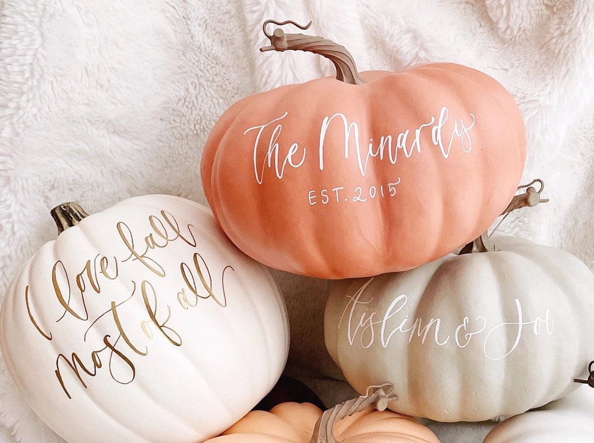 Easy Pumpkin Decorating Ideas : No-carve Kits and Templates | Etsy