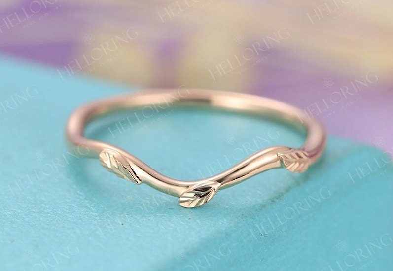 Curved wedding ring from Etsy