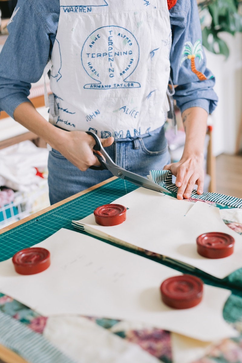 Deedee working in her studio.