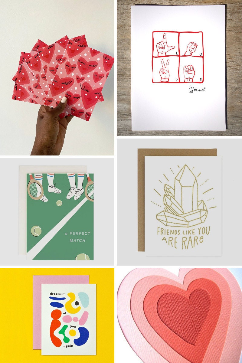 Original Valentine's Day cards from Etsy Original Valentine's Day cards from Etsy