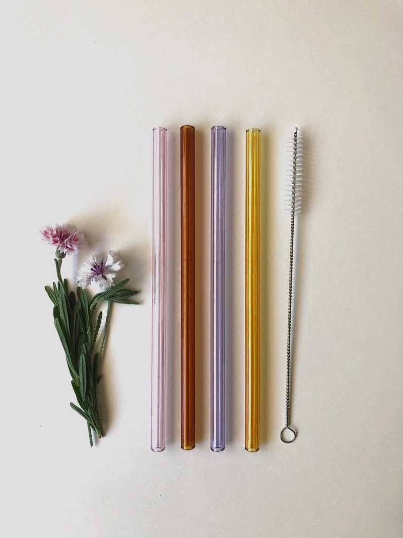 A set of reusable drinking straws from Etsy.
