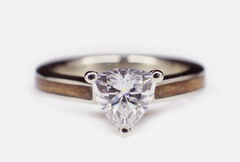 Wood band engagement rings from Etsy Wood band engagement rings from Etsy